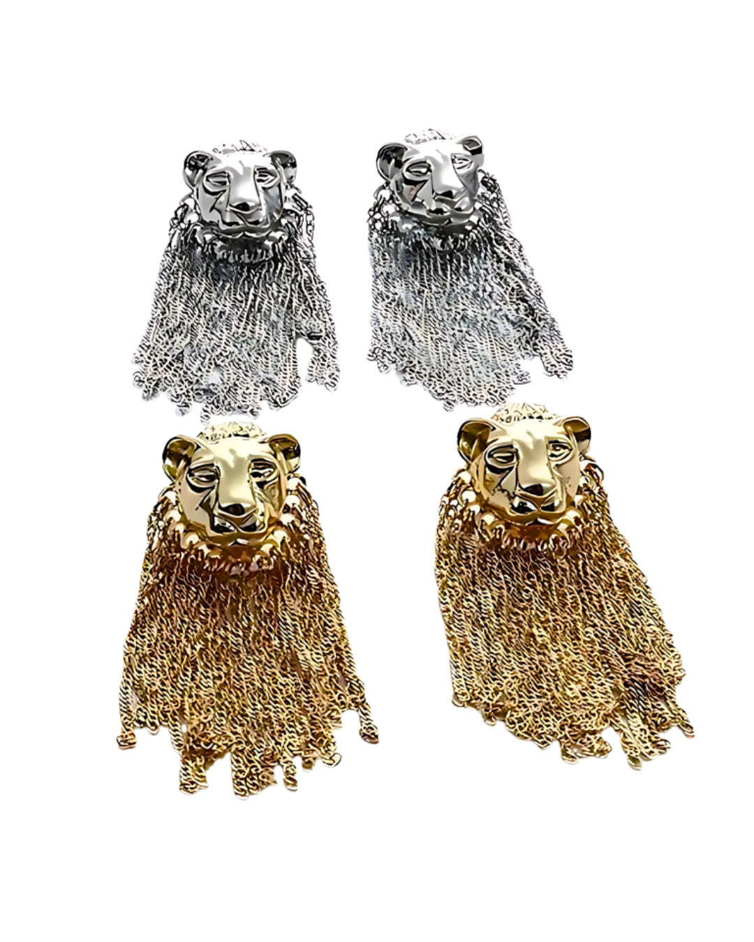 Lion Head Earrings