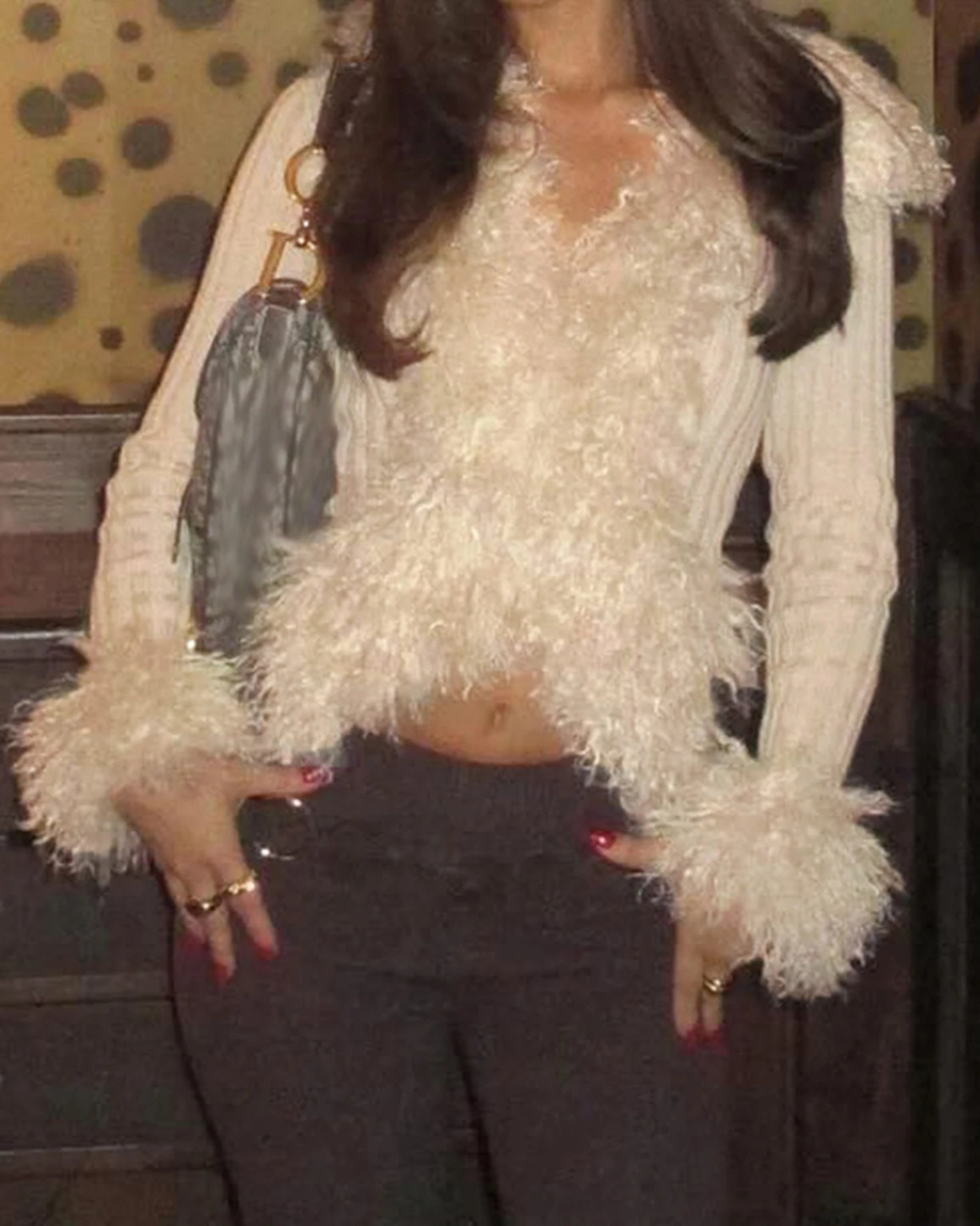 Strick-Cardigan Livia mit Faux-Fur