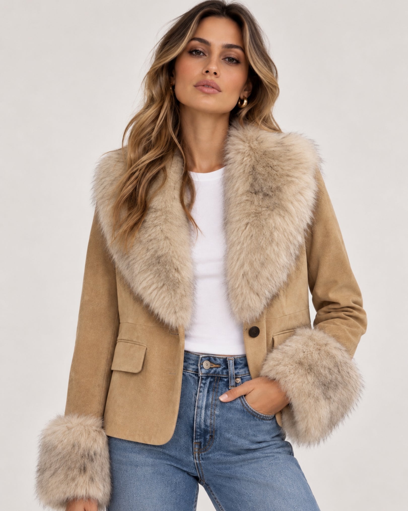 Chaqueta de piel sintética Mara
