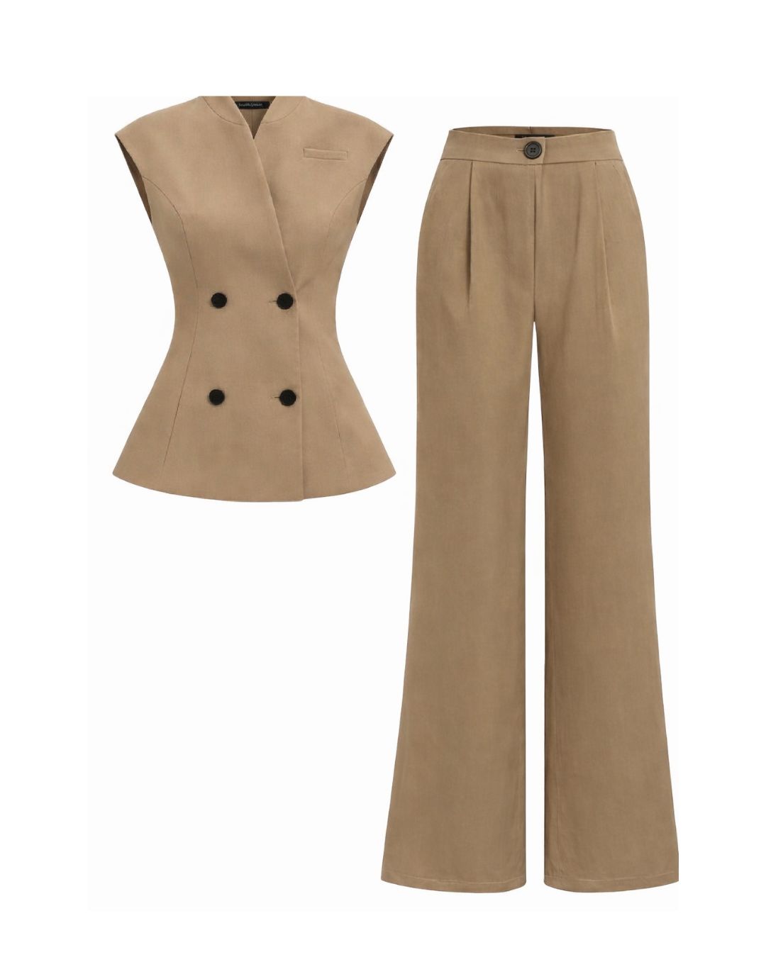 Amelie Set – Elegant Vest & Wide Leg Trousers Set