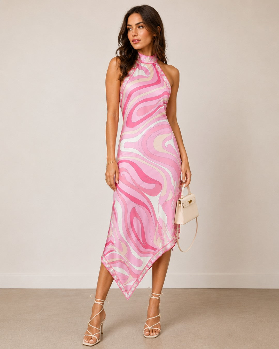 Romy Satin-Maxikleid