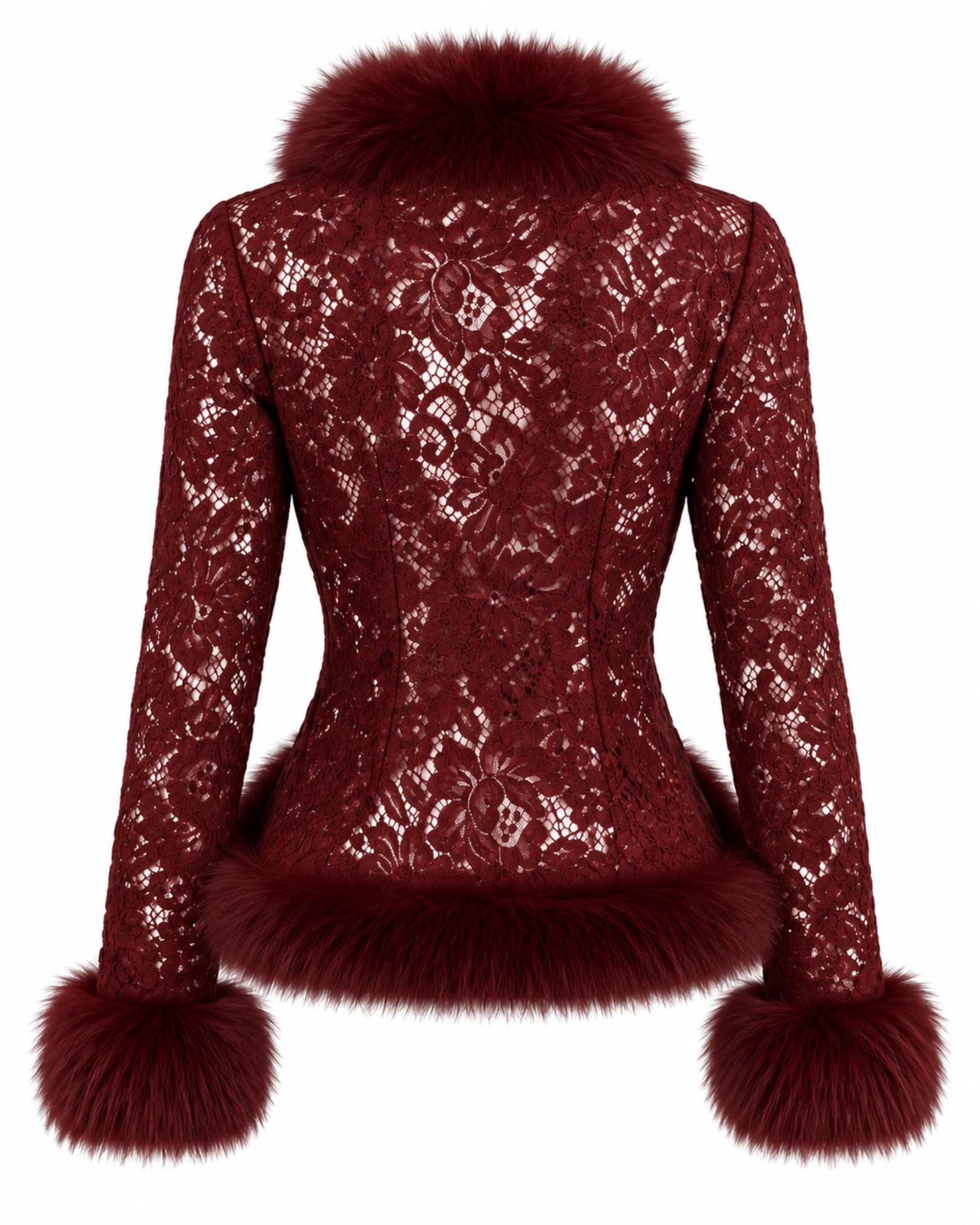 Elisa Lace Faux Fur Jacket
