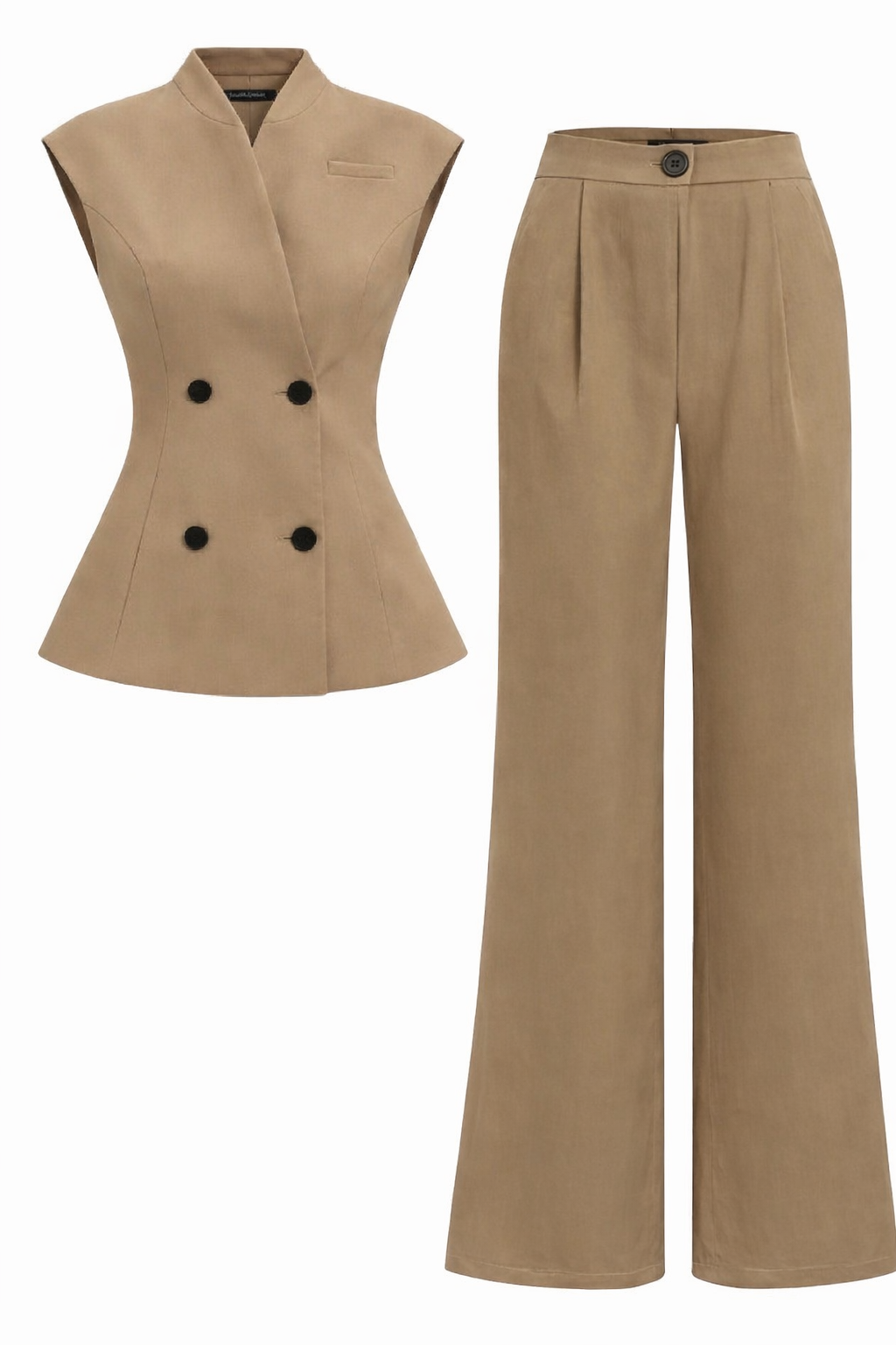 Set Amelie – Elegantes Westen & Wide Leg Hosen Set