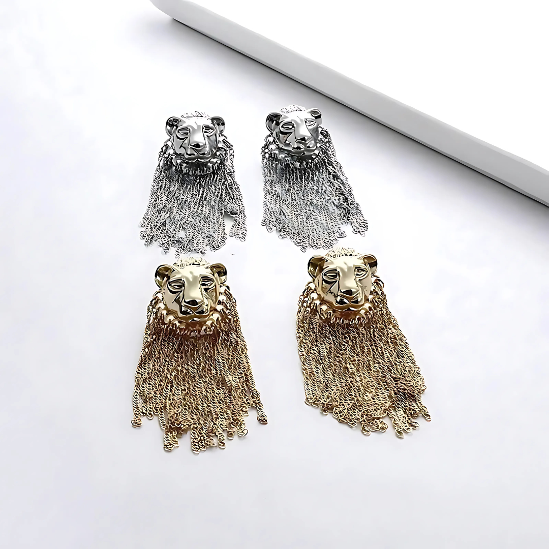 Lion Head Ohrringe